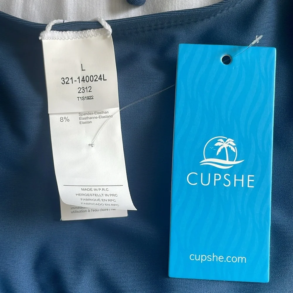 Cupshe Ruffled V-Neck & Lace-Up Back Swimsuit - Picture 12 of 14